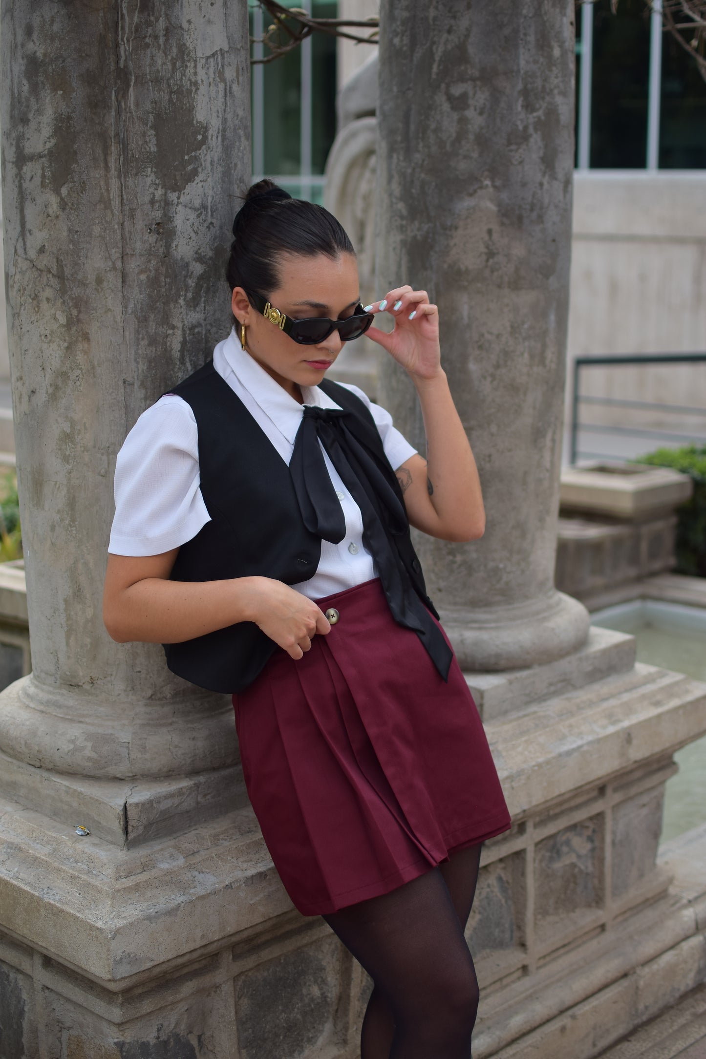 Falda Claudina Cherry