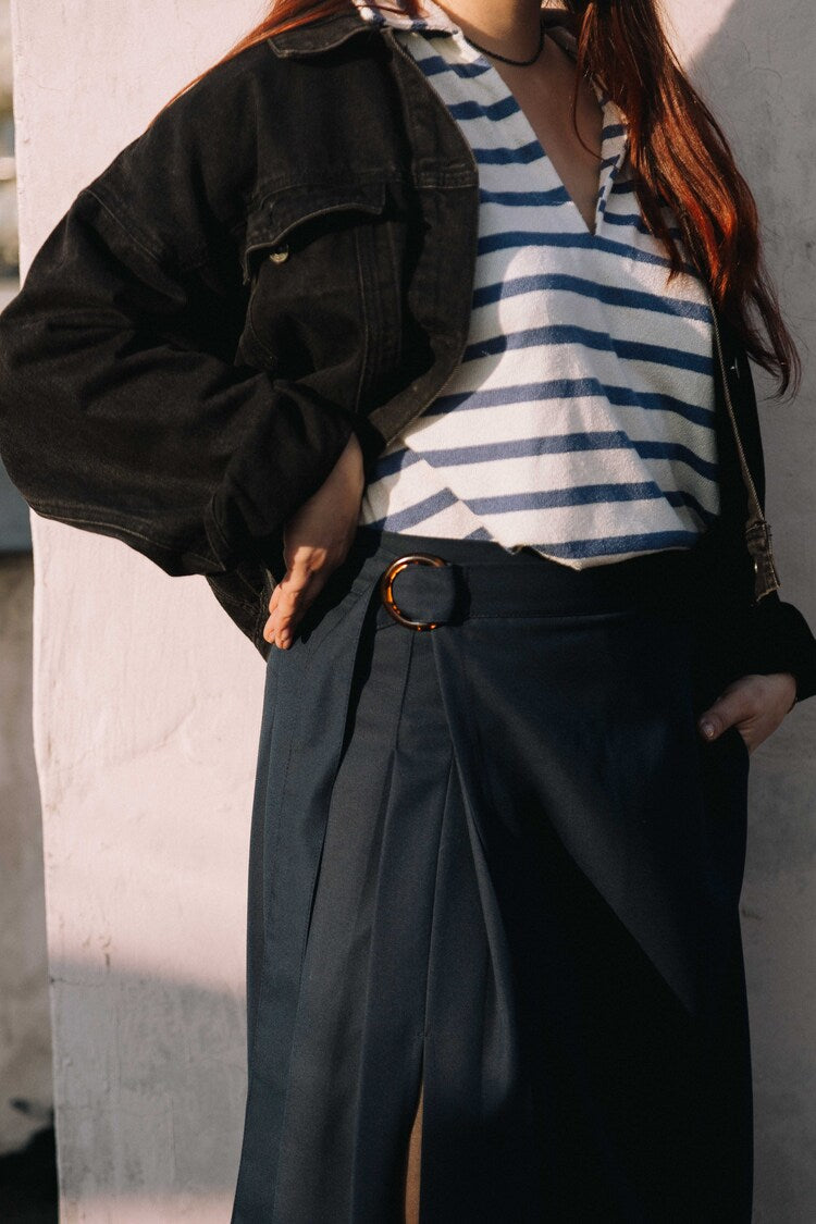 Falda Claudina Soto Navy