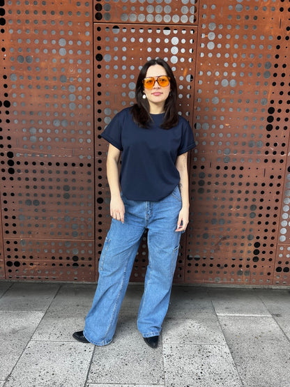 Polera Básica por Esencia Azul Marino