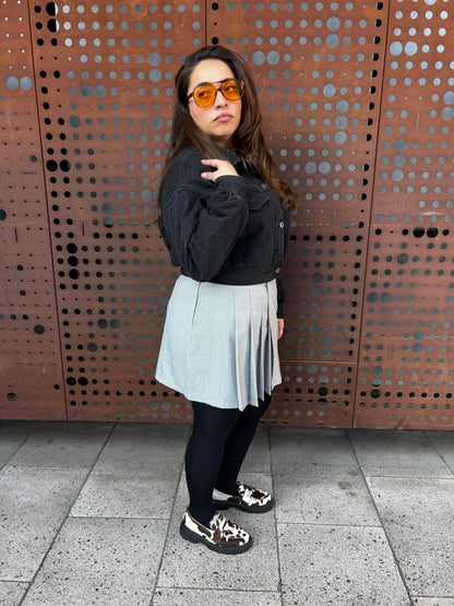 Falda Claudina Gris Cuadros