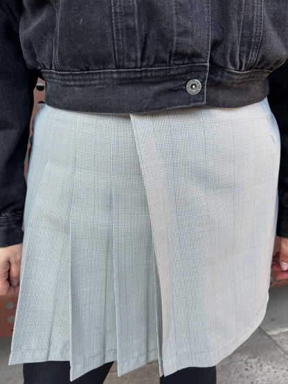 Falda Claudina Gris Cuadros