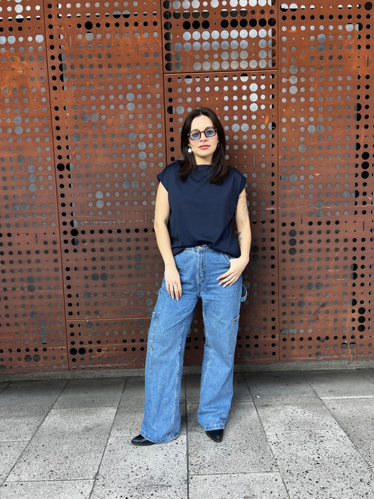 Polera Bote Azul Marino