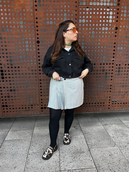 Falda Claudina Gris Cuadros