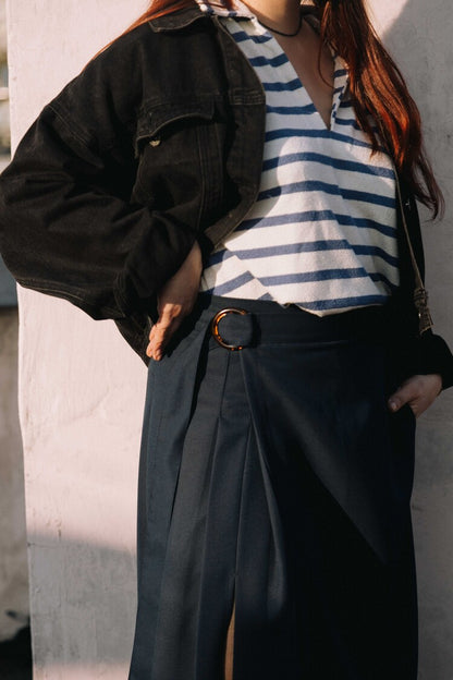 Falda Claudina Soto Navy