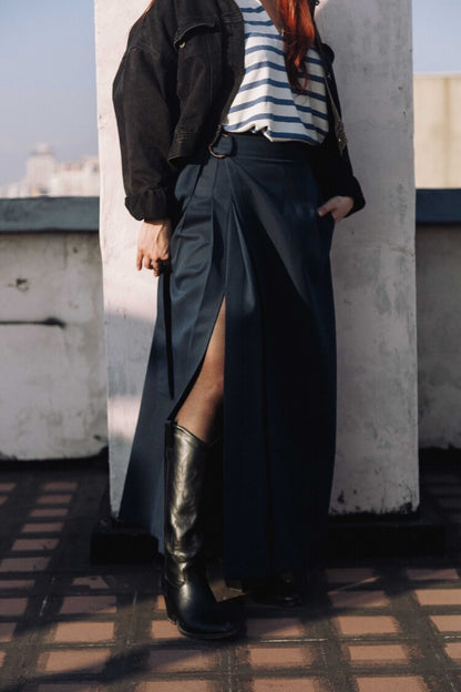 Falda Claudina Soto Navy