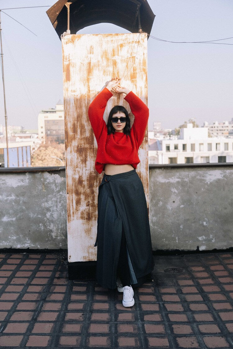 Falda Claudina Soto Grafito