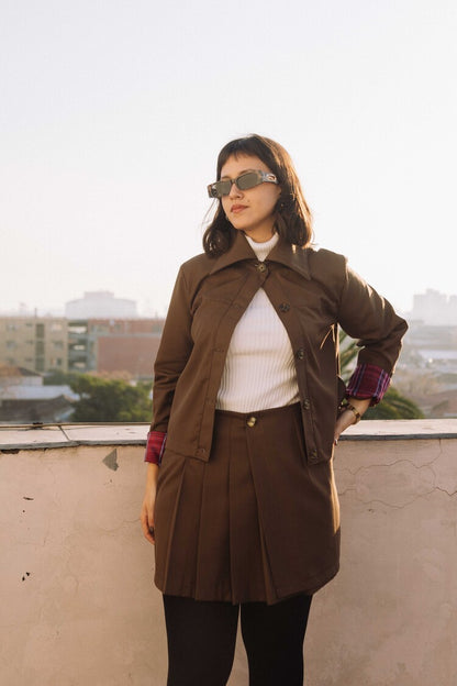 Falda Claudina Café