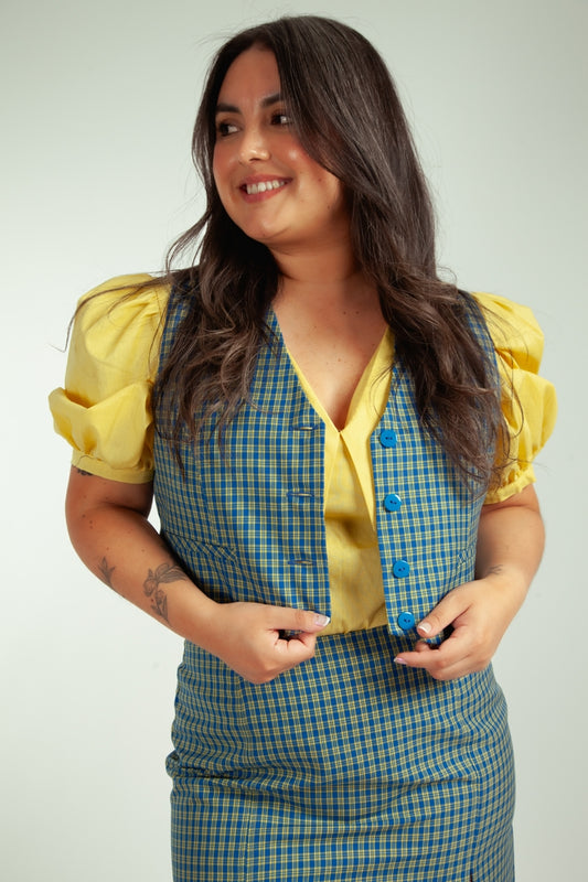 Gilet Colomba Amarillo y Azul