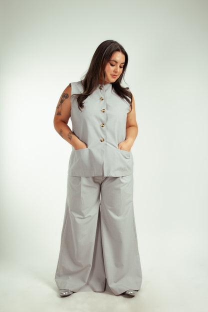 Pantalón Cecilia Gris Perla